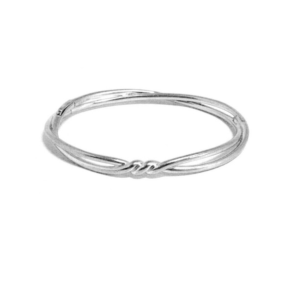 DAVID YURMAN 6MM CONTINUANCE TWISTED 18K WHITE GOLD BRACELET - Picture 1 of 4